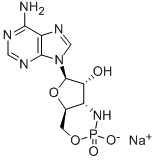 3'-AMINO-3'-DEOXYADENOSINE-3',5'-CYCLIC MONOPHOSPHATE SODIUM SALT Struktur