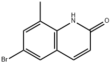 6-BROMO-8-METHYLQUINOLIN-2(1H)-ONE 化学構造式