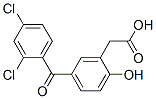 5-(2,4-ジクロロベンゾイル)-2-ヒドロキシベンゼン酢酸 化学構造式