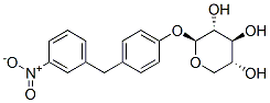 4-[3-ニトロベンジル]フェニルβ-D-キシロピラノシド 化学構造式