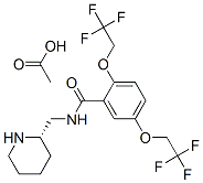 Benzamide, N-(2-piperidinylmethyl)-2,5-bis(2,2,2-trifluoroethoxy)-, (S)-, monoacetate Structure