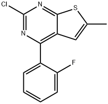 2-Chloro-4-(2-fluorophenyl)-6-methylthieno[2,3-d]pyrimidine Structure