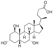 (1b,3a,5b,7a)-1,3,7-trihydroxy-Cholan-24-oic acid Structure