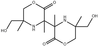 bis(3,5-dimethyl-5-hydroxymethyl-2-oxomorpholin-3-yl),99634-12-5,结构式