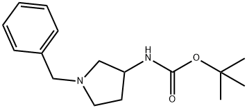1-苄基-3-叔丁氧羰酰氨基吡咯烷, 99735-30-5, 结构式