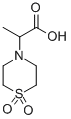 2-(1,1-DIOXIDOTHIOMORPHOLIN-4-YL)PROPANOIC ACID 化学構造式