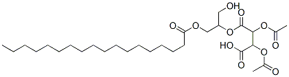 [1-(hydroxymethyl)-2-[(1-oxooctadecyl)oxy]ethyl] hydrogen 2,3-diacetoxysuccinate Struktur