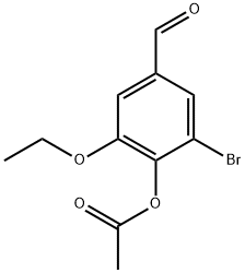 (2-溴-6-乙氧基-4-甲烷酰-苯基)乙羧酸酯 结构式