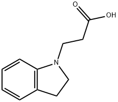 3-(2,3-ジヒドロ-インドール-1-イル)-プロピオン酸 化学構造式