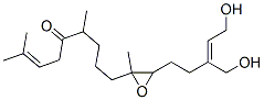 9-[3-(5-ヒドロキシ-3-ヒドロキシメチル-3-ペンテニル)-2-メチルオキシラニル]-2,6-ジメチル-2-ノネン-5-オン 化学構造式
