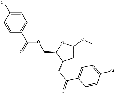1-Me-3,5-O-bis(p-cl-bz)- 2-deoxy-D-ribofuranoside|1-甲基-2-脱氧-3,5-二 -O-对氯苯甲酰基-D-核糖
