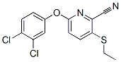 6-(3,4-dichlorophenoxy)-3-(ethylthio)-2-pyridinecarbonitrile 结构式