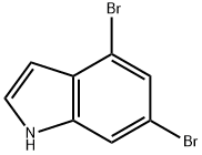 4,6-ジブロモ-1H-インドール 化学構造式