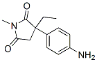 N-methyl-3-(4'-aminophenyl)-3-ethylpyrrolidine-2,5-dione 化学構造式