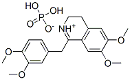 1-(3,4-dimethoxybenzyl)-3,4-dihydro-6,7-dimethoxyisoquinolinium dihydrogen phosphate Struktur