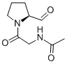 (S)-N-(2-(2-Formyl-1-pyrrolidinyl)-2-oxoethyl)acetamide Struktur