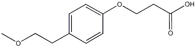 3-[4-(2-methoxyethyl)phenoxy]propanoic acid,,结构式