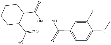 2-{[2-(3-iodo-4-methoxybenzoyl)hydrazino]carbonyl}cyclohexanecarboxylic acid Structure