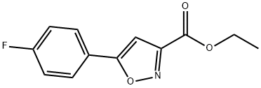 3-(4-FLUORO-PHENYL)-ISOXAZOLE-5-CARBOXYLIC ACID ETHYL ESTER 化学構造式