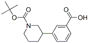 1-Boc-3-(3-Carboxyphenyl) Piperidine Struktur