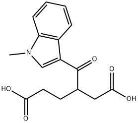 3-(1-methyl-1H-indole-3-carbonyl)hexanedioic acid 化学構造式
