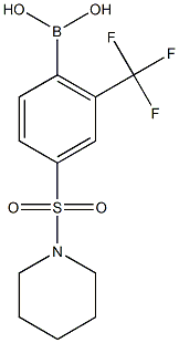 4-(Piperidin-1-ylsulfonyl)-2-trifluoromethylphenylboronic acid 化学構造式