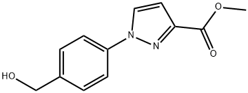 Methyl 1-[4-(hydroxymethyl)phenyl]-1H-pyrazole-3-carboxylate 化学構造式
