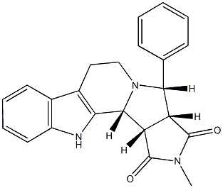 (2R,3S,7R,8S)-5-Methyl-8-phenyl-5,9,19- triazapentacyclo[10.7.0.0^{2,9}.0^{3,7}.0^{13,18}]nona Struktur