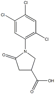 5-oxo-1-(2,4,5-trichlorophenyl)pyrrolidine-3-carboxylic acid 化学構造式