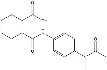 2-({4-[acetyl(methyl)amino]anilino}carbonyl)cyclohexanecarboxylic acid 结构式