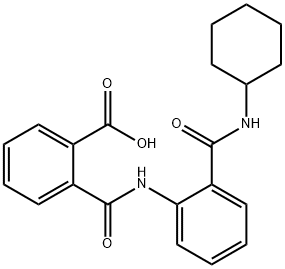 2-({2-[(cyclohexylamino)carbonyl]anilino}carbonyl)benzoic acid 结构式
