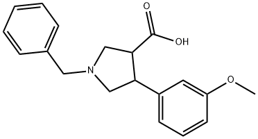4-(3-甲氧基苯基)-1-(苯基甲基)-3-吡咯烷甲酸,939757-61-6,结构式