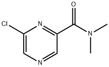 6-クロロ-N,N-ジメチル-2-ピラジンカルボキサミド 化学構造式