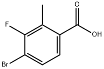4-溴-3-氟-2-甲基苯甲酸,1349716-97-7,结构式
