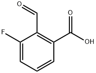 3-Fluoro-2-formylbenzoic acid 化学構造式