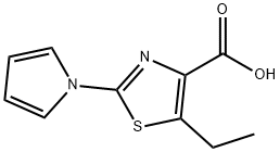 5-Ethyl-2-(1H-pyrrol-1-yl)-1,3-thiazole-4-carboxylic acid Struktur