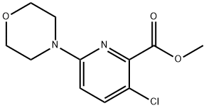 Methyl 3-chloro-6-morpholin-4-ylpyridine-2-carboxylate 化学構造式
