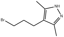 4-(3-Bromopropyl)-3,5-dimethyl-1H-pyrazole 化学構造式