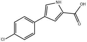 4-(4-CHLOROPHENYL)-1H-PYRROLE-2-CARBOXYLIC ACID 化学構造式