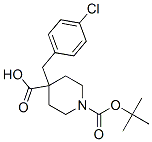 1-Boc-4-(4-chlorobenzyl) Piperidine-4-Carboxylic Acid Structure