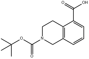 2-Boc-1,2,3,4-Tetrahydroisoquinoline-5-Carboxylic Acid Struktur