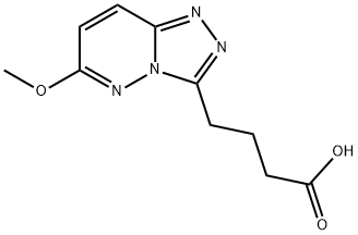 4-(6-Methoxy[1,2,4]triazolo[4,3-b]pyridazin-3-yl)butanoic acid 结构式