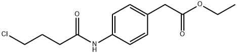 Ethyl {4-[(4-chlorobutanoyl)amino]phenyl}acetate Struktur