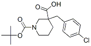 1-BOC-3-(4-氯苄基)-3-哌啶甲酸,,结构式