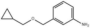 3-[(cyclopropylmethoxy)methyl]aniline Struktur