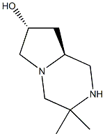 (7R,8aS)-3,3-dimethyloctahydropyrrolo[1,2-a]pyrazin-7-ol 化学構造式