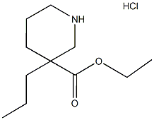 Ethyl 3-propyl-3-piperidinecarboxylate hydrochloride,,结构式