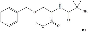 (S)-2-(2-Amino-2-methylpropionylamino)-3-benzyloxypropionic acid methyl ester hydrochloride 结构式