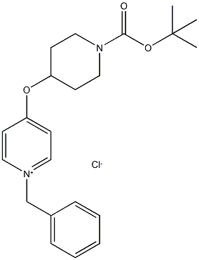 1-Benzyl-4-({1-[(tert-butoxy)carbonyl]piperidin-4-yl}oxy)pyridin-1-ium chloride Struktur