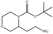 tert-Butyl 3-(2-aminoethyl)-4-morpholinecarboxylate Struktur